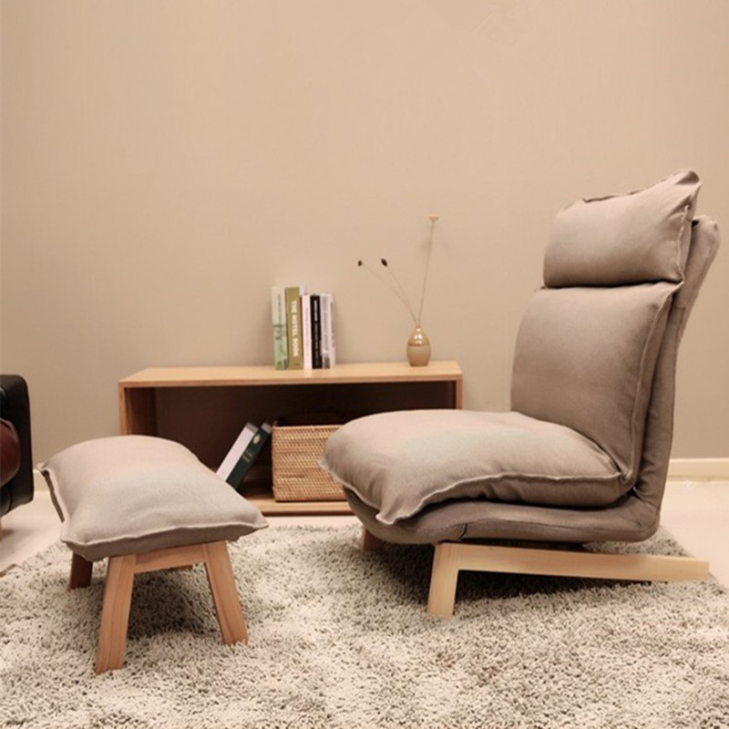 客厅沙发布艺沙发高靠背 2022新款无印高靠背日式懒人沙发单人卧室