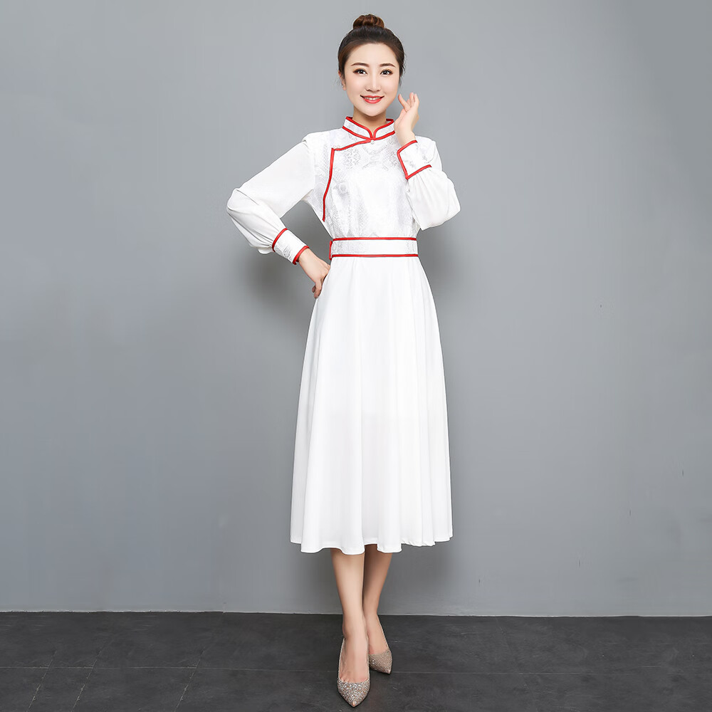 帛雷斯诺蒙古族服装女装生活装2024新款蒙古服装女士改良蒙古袍生活装