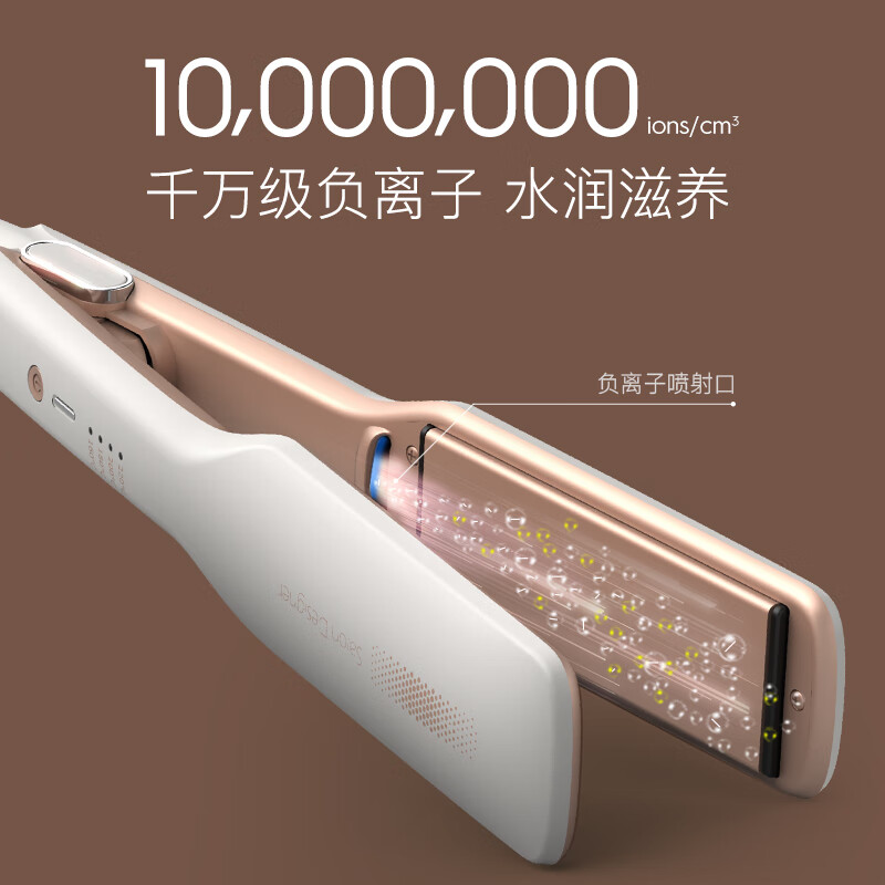 lena加长加宽电夹板直发器 负离子拉直板夹 卷发棒 直发卷发两用夹发板刘海内扣熨板直发棒LN-907