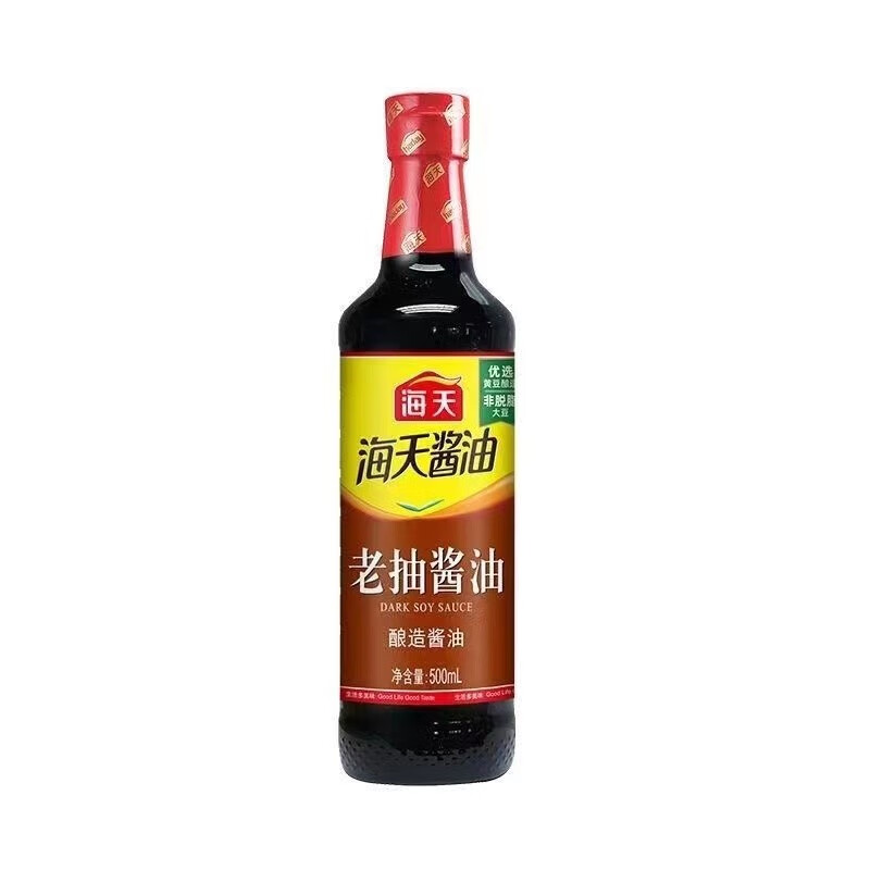 海天老抽酱油500ml超值装酿造酱油凉拌菜炒菜拌菜调味品