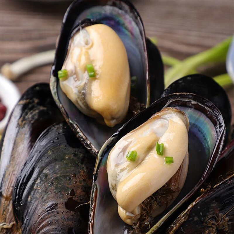 春之卉瑾鲜活青口贝新鲜大海虹淡菜贻贝类海海鲜水 3斤【1斤10-20个】
