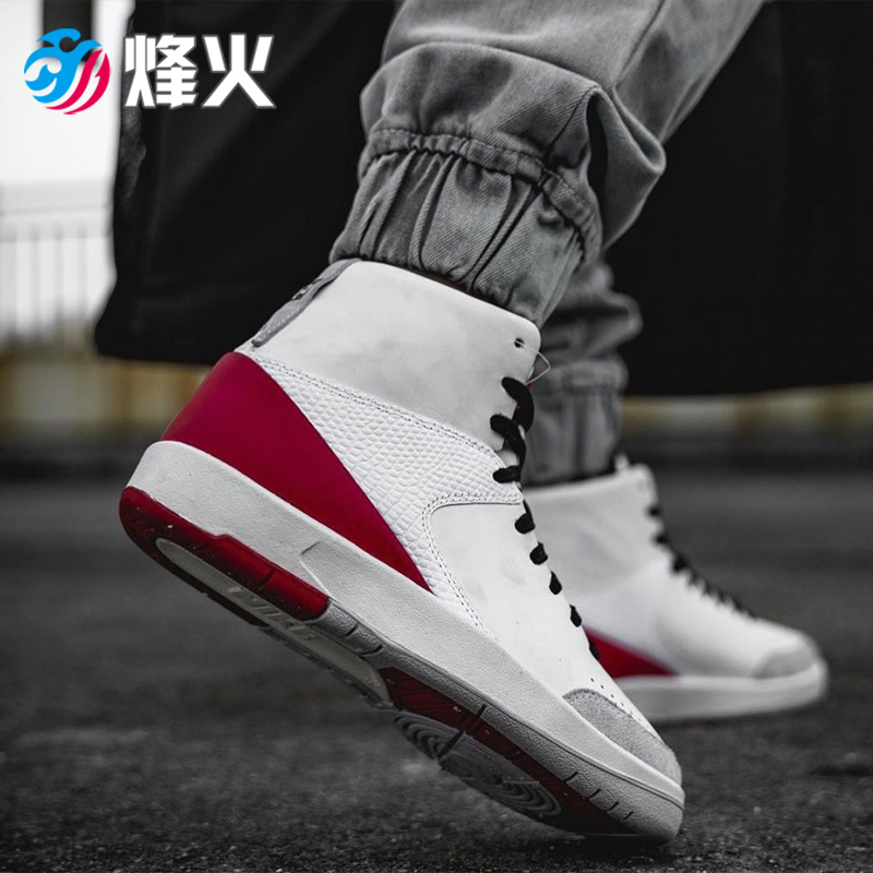 烽火体育  air jordan 2 low 白红 复古篮球鞋 dq0558 160 dq0558-160