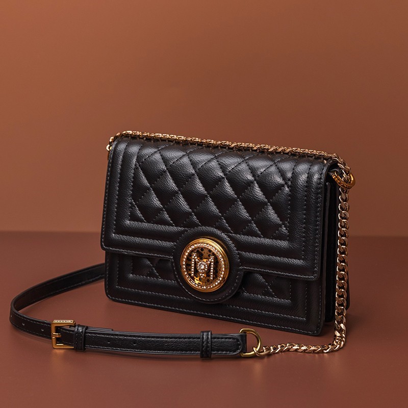 magic king mk女包金珠包代购网红同款新款百搭菱格小金珠链条包女斜