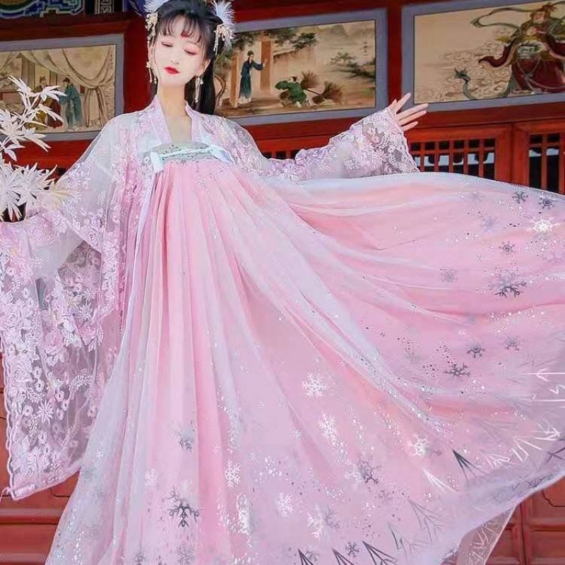 纤晟伊汉服女仙齐胸齐腰襦裙日常白菜套装夏季改良学生中国风古装