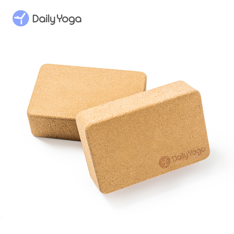 每日瑜伽 Daily Yoga 天然橡木瑜伽砖 高密度儿童舞蹈砖块 防滑耐磨练功压腿垫块 瑜伽辅助工具 2块装