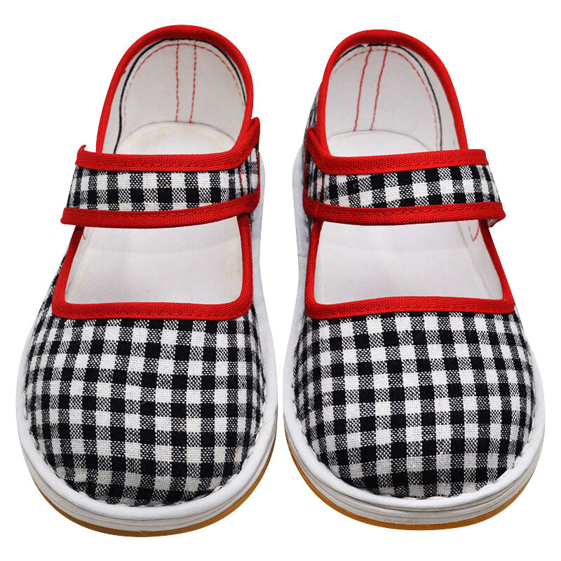 待婉儿童手工小布鞋小孩老北京棉布鞋男女童千层底宝宝软底学步休闲鞋