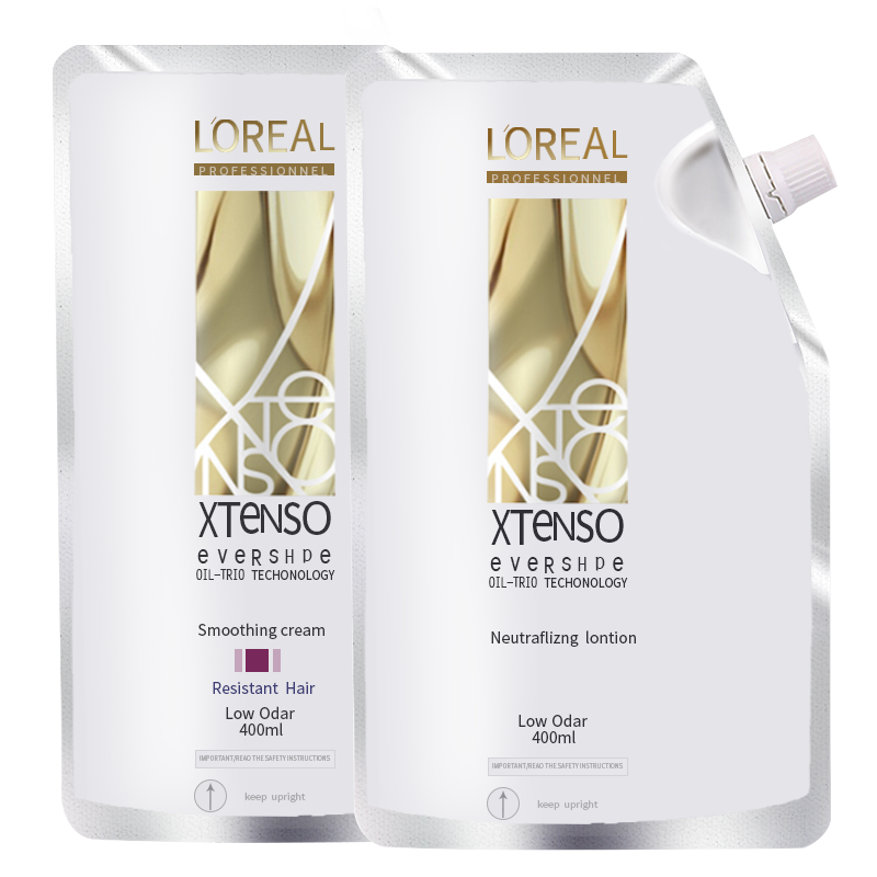 欧莱雅(loreal) 热烫卷发烫发水柔顺剂软化剂 卷发定型液套装