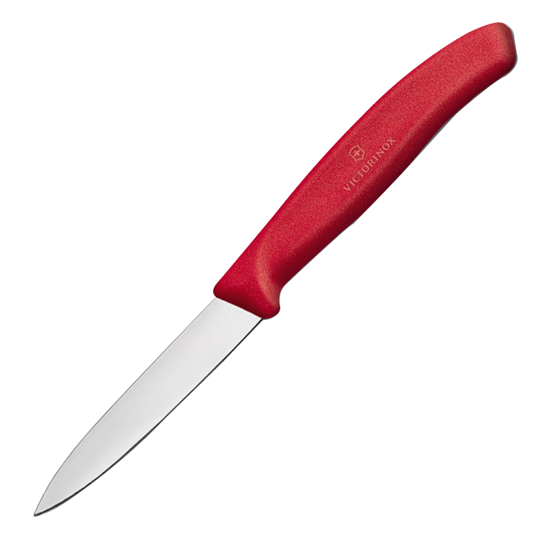 维氏瑞士军刀   瑞士进口水果削皮器小刀具瓜果去皮刀子 不锈钢便携厨房刀 红色6.7601