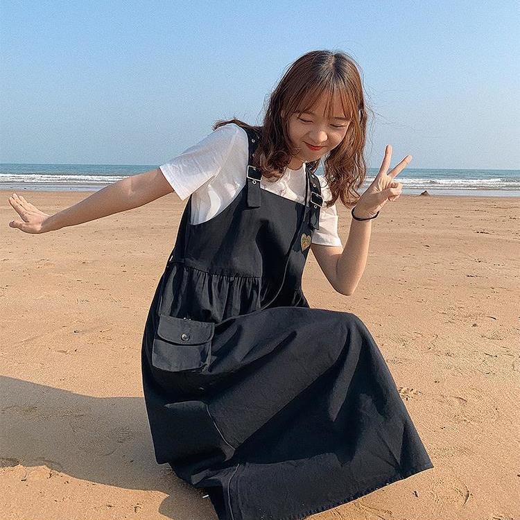 薇恋梦岚 背带裙学生夏天高中生初中生女生裙子女夏季日系闺蜜裙减龄