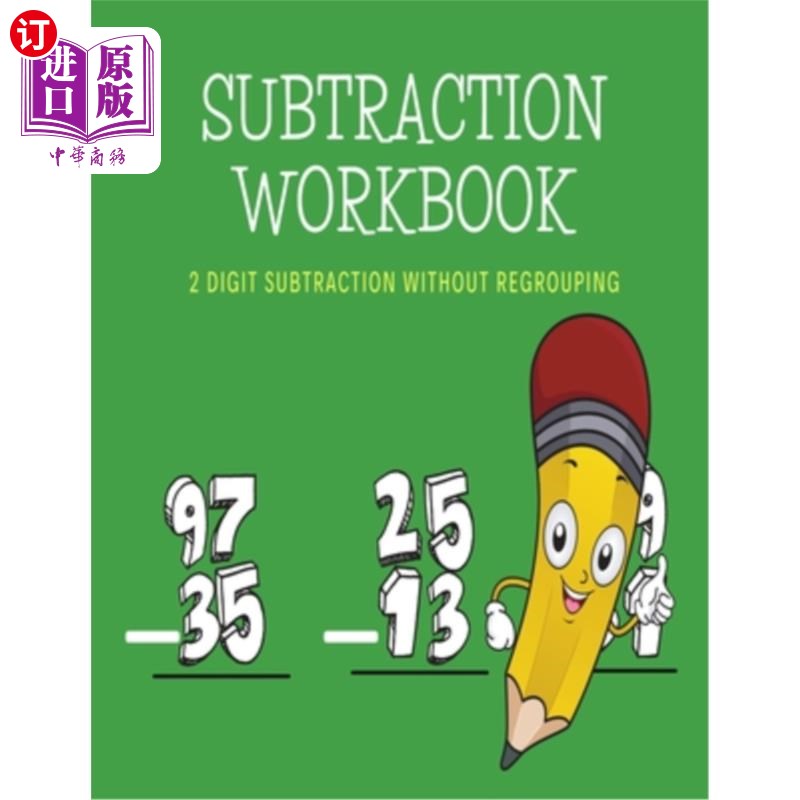 海外直订subtraction workbook: 2 digit subtraction without re