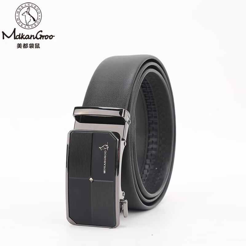 美都袋鼠(mdkangroo)时尚md309am203-da-m2男士皮带商务自动扣送老公