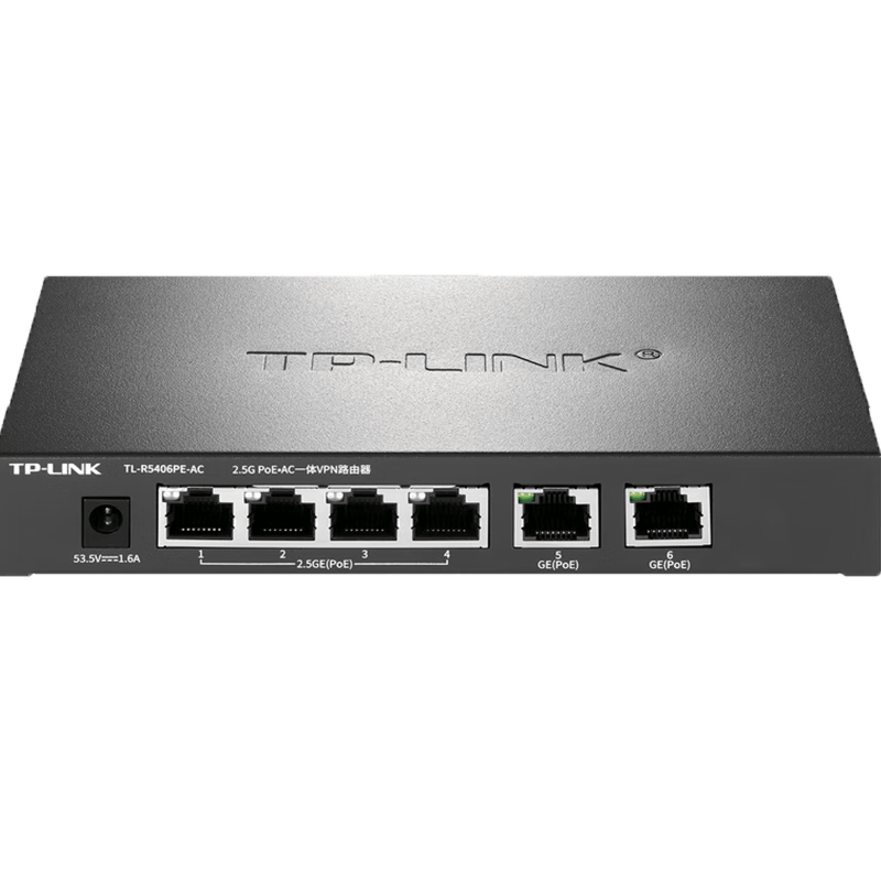 ������TP-LINK��6��һ��ʽ����·����4��2.5G 2ǧ��PoE�������AP����AC��WAN��չ����Mesh���������������Զ�� TL-R5406PE-AC 2.5��*4����75W 706.09Ԫ
