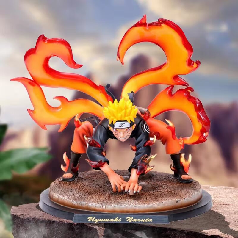 九尾妖狐   仙人鸣人gk六道斑佩恩宇智波鼬模型摆件 四尾鸣人高约20