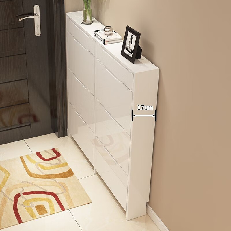 琪皓阁超薄翻斗鞋柜17cm多层现代简约小户型家用门口大容量入户玄关