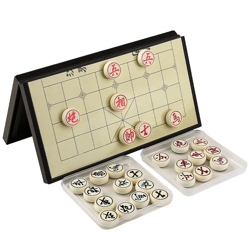 妙記磁石中國象棋磁性折疊棋盤棋盤娛樂兒童桌游（帶收納包）MJ8265