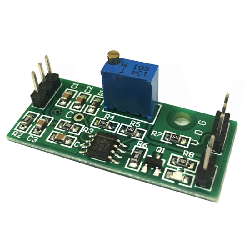 lm393电压比较器模块可调精密信号波形整形高电平双路输出led指示