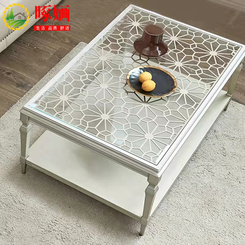 钢化玻璃茶几轻奢现代小户型客厅家用茶台简约沙发 定制尺寸请咨询