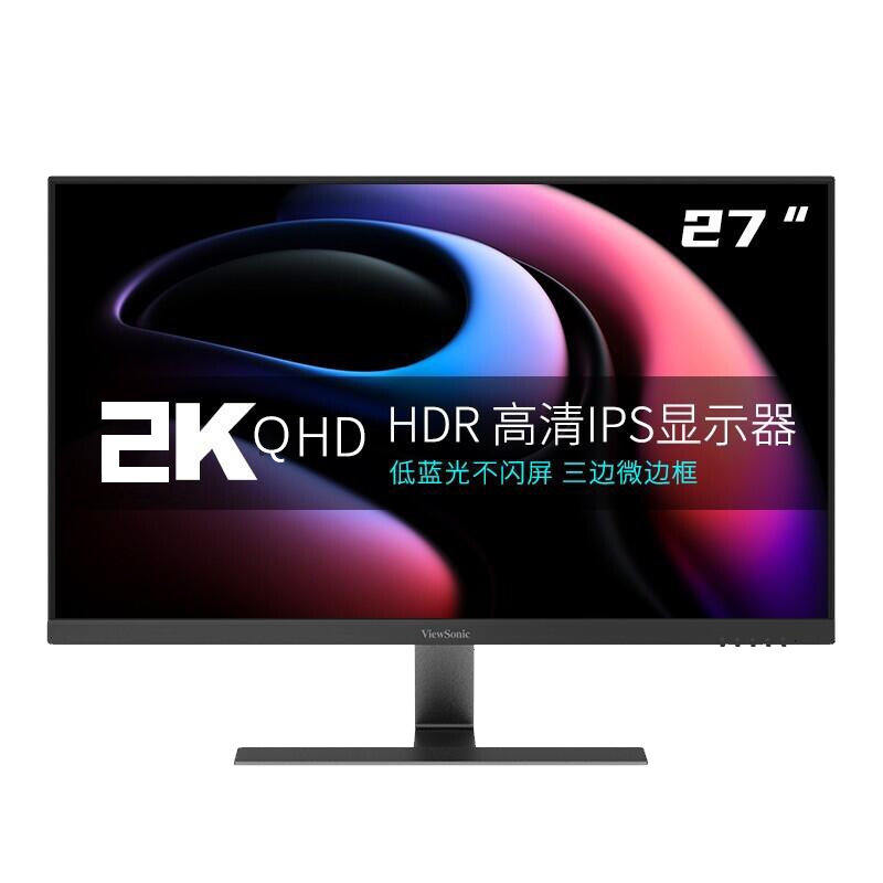 ViewSonic 优派 VX2771-2K-HD 27英寸IPS显示器（2560*1440、75Hz、99%sRGB）