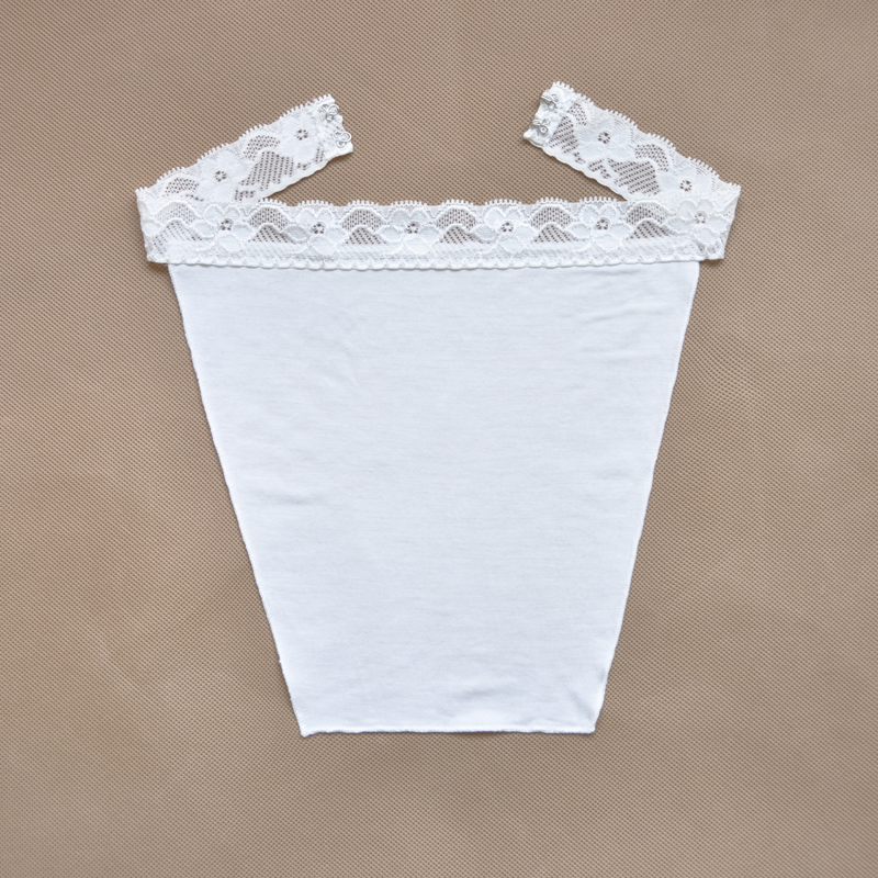 必菩抹胸布 魔力胸巾 蕾丝花边莫代尔遮胸衣 低领无痕胸贴 白色 m