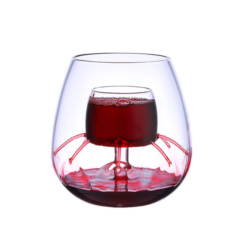 玻璃红酒杯 醒酒杯 平脚喷泉红酒杯 高硼硅玻璃酒具 酒 无脚红酒杯 0