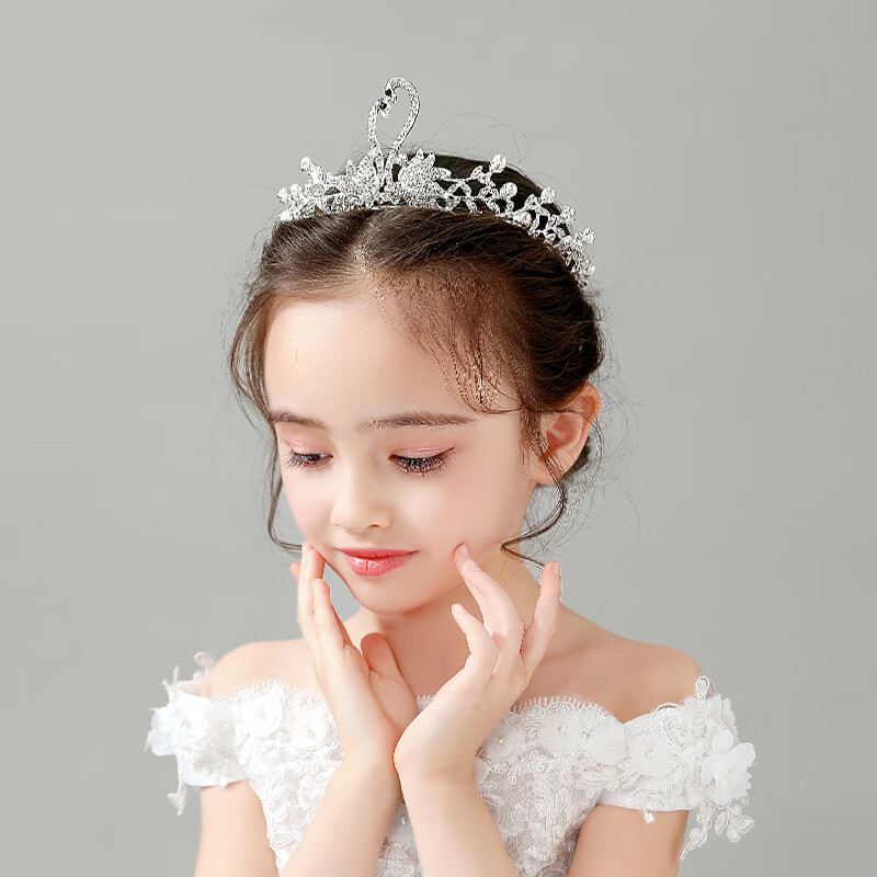 文雨飞 儿童皇冠头饰公主女童小孩生日小朋友宝宝女孩韩版王冠 图片色