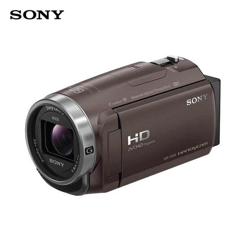 索尼（SONY）HDR-CX680 高清数码摄像机 5轴防抖 30倍光学变焦（棕色） 家用DV/摄影/录像CX680配件套餐三