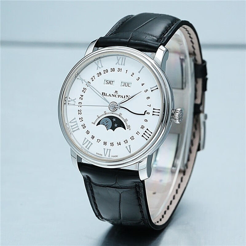 宝珀系列精钢自动机械年历月相男表二手手表男腕表钟表 6654-1127-55b