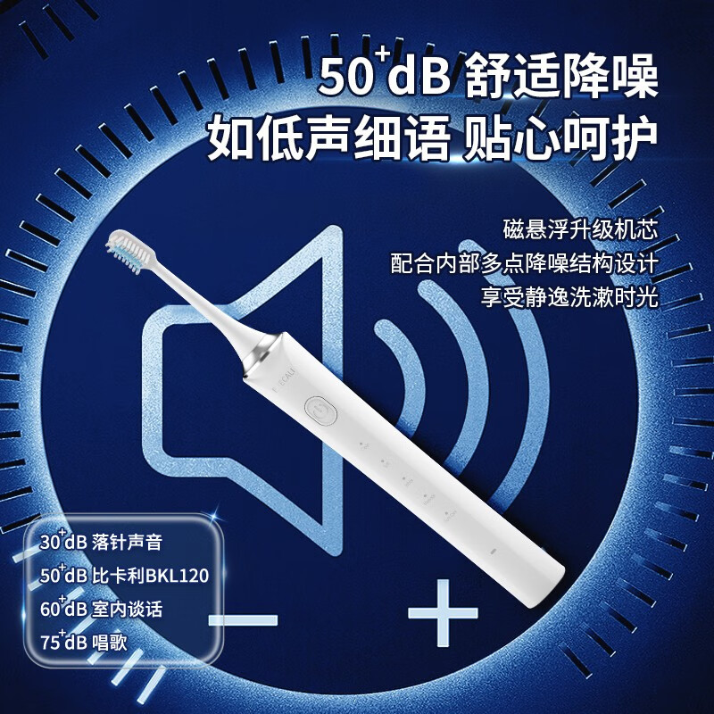 比卡利HUiWEI官方正品智能扫刷电动牙刷 深度清洁护龈成人牙刷 大摆幅洁牙 礼物送男女朋友 中秋礼品礼盒 BKL107-A【樱花粉】DC充电