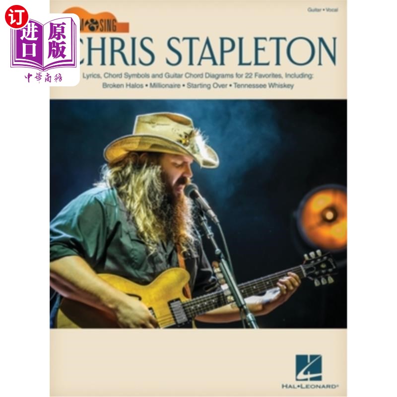 海外直订chris stapleton: strum & sing guitar songbook with