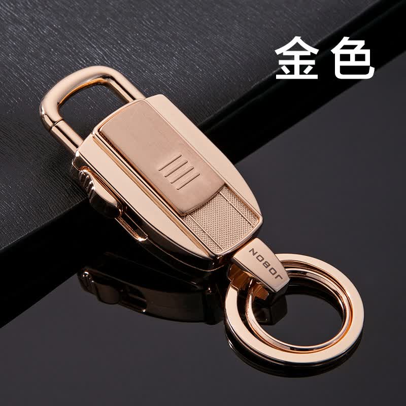中邦创意多功能打火机钥匙扣充电打火机送长辈老师老公生日礼物 金色