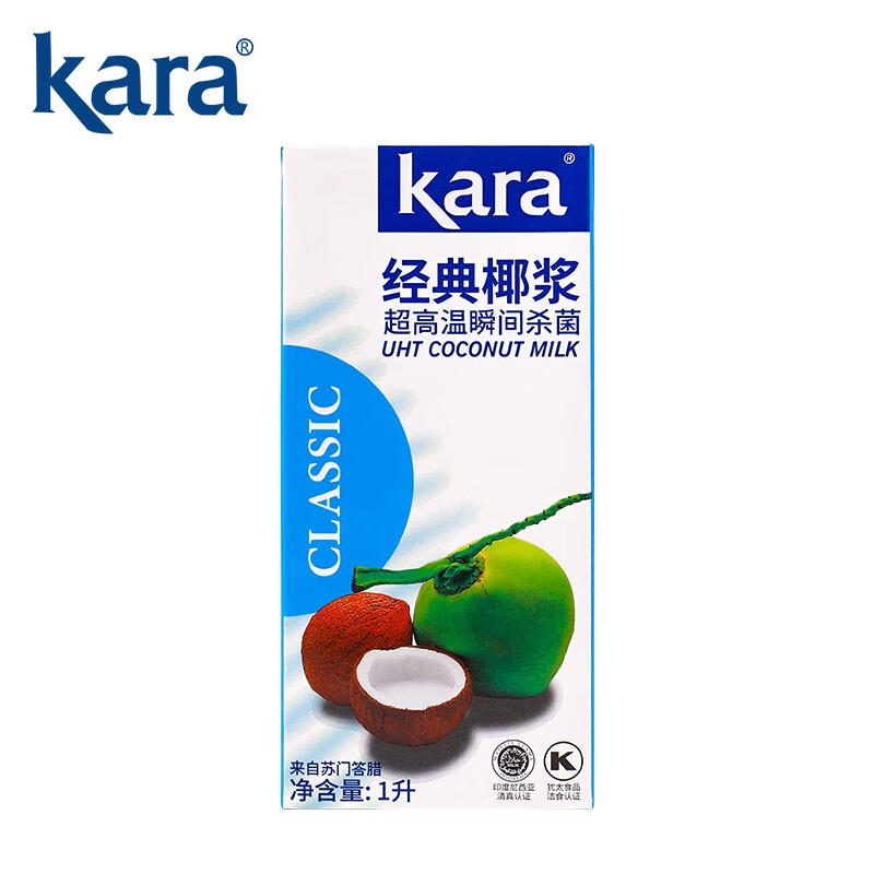 佳乐（kara） KARA佳乐椰浆1L装印尼进口西米露甜品烘焙咖喱伴侣水果捞材料佳乐经典椰浆 1kg 1盒