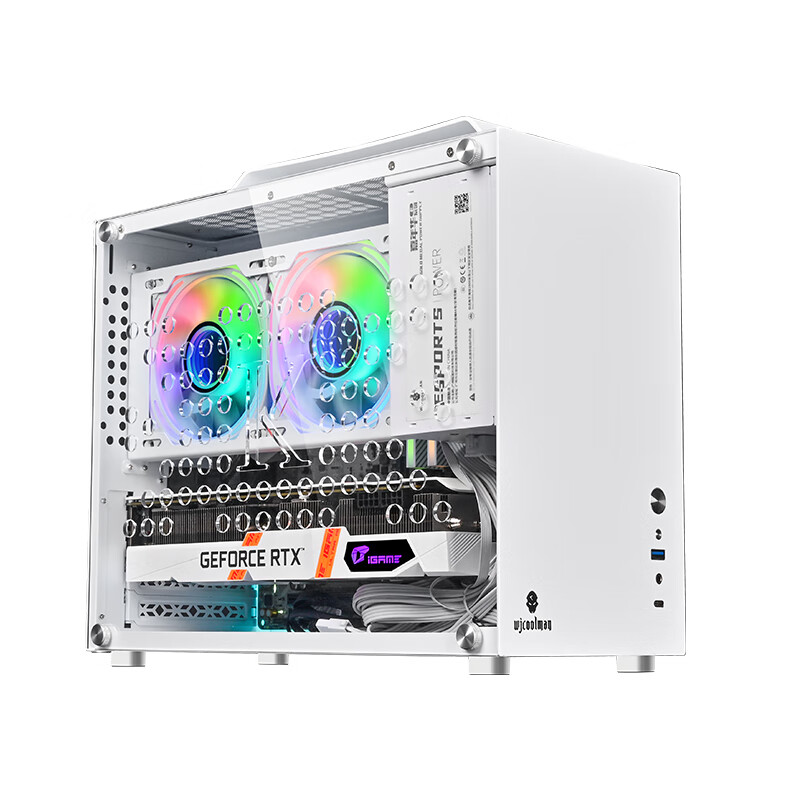 铝元素mini白手提紧凑便携itx/matx电脑机箱桌面a4亚克力侧透迷你电脑