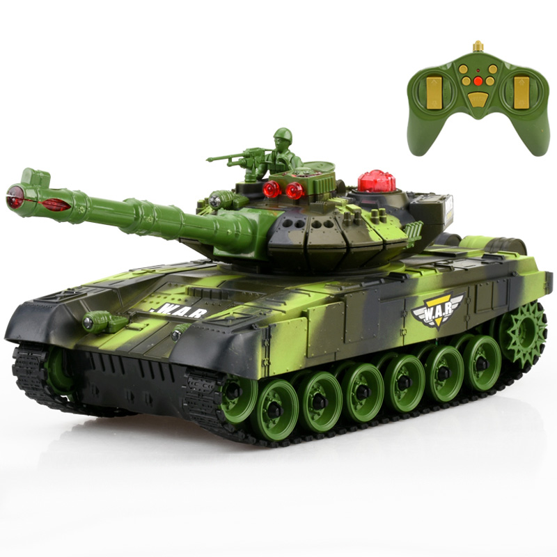 雷朗 儿童玩具遥控车坦克玩具汽车2.4G对战男孩玩具坦克车军事仿真模型图片