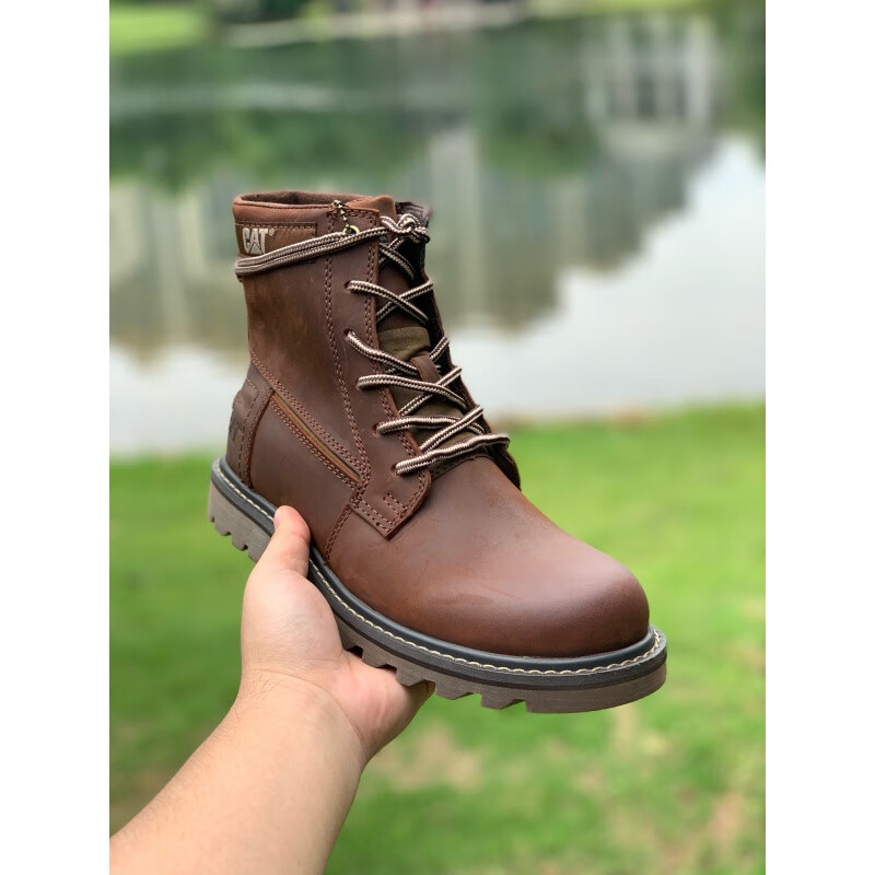 卡特彼勒卡特 cat男鞋卡特马丁靴高帮工装鞋英伦风工装鞋真皮户外休闲