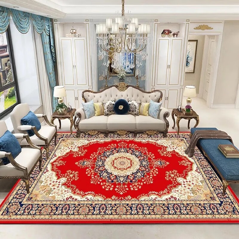 津新（jinxin） 津新地毯 现代简约欧式地毯卧室客厅沙发茶几免洗家用大面积床边毯 金钻绒 定制 欧式金钻绒-03 160x230cm