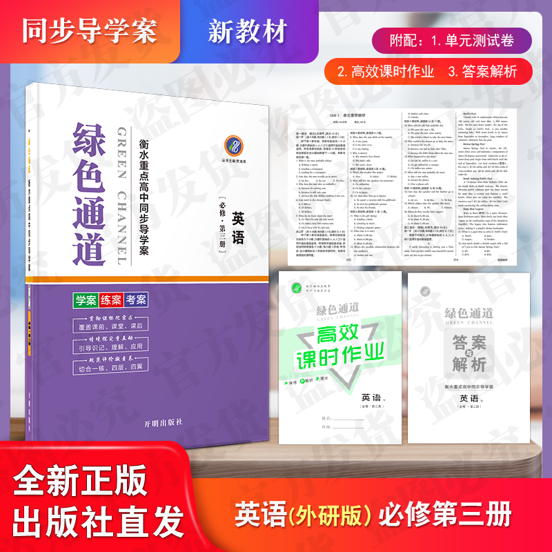 绿色通道衡水重点高中同步导学案【高一下】（英语外研版）必修第三册