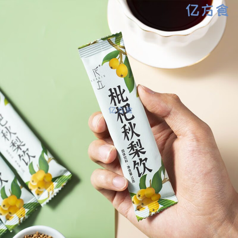 南美豹普维丽枇杷雪梨饮 琵琶秋梨膏正宗一袋一杯饮料 枇杷秋梨饮10