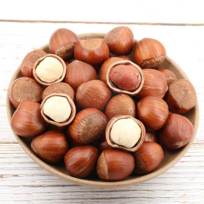 陈琦东北特产炒货大榛子带壳坚果罕见低脂零食皮薄大果榛子野生榛子