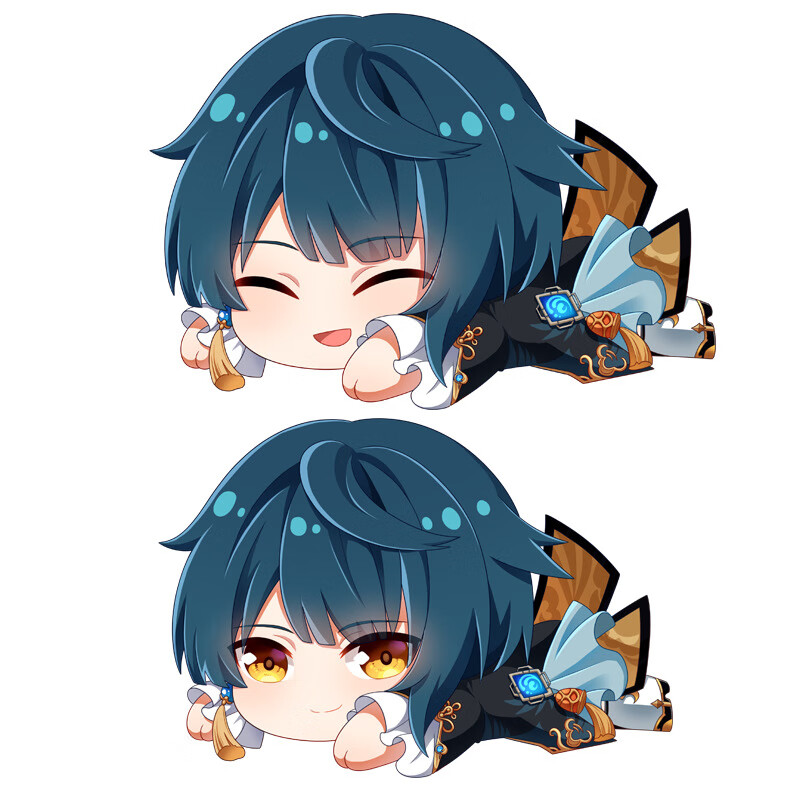 好沐音(haomuyin)动漫原神周边派蒙可莉双生子空荧毛绒安柏双面抱枕