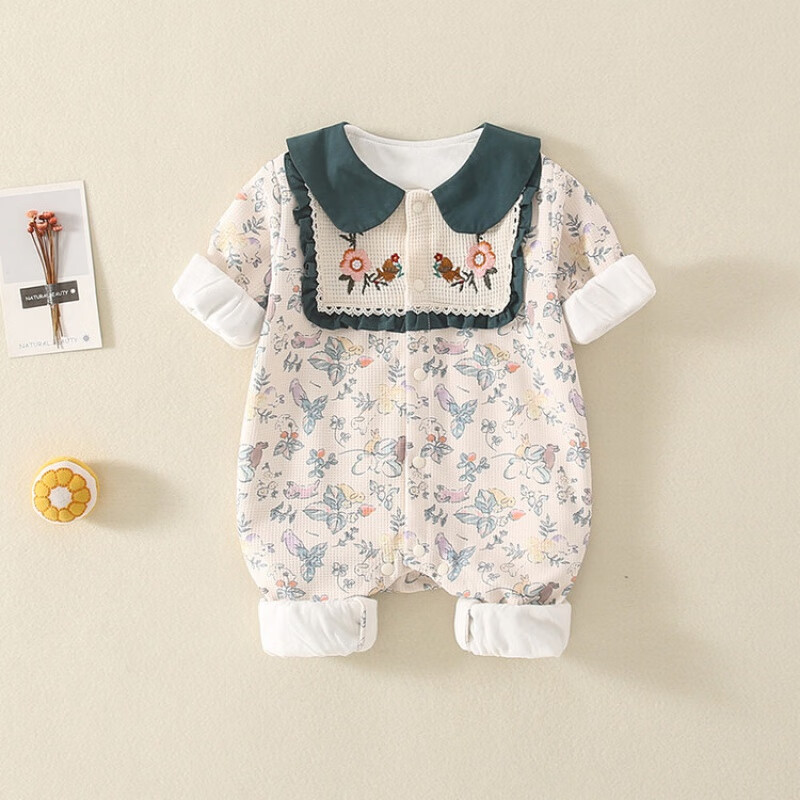 哈兜儿婴儿衣服春装新生女宝宝连体衣公主超萌满月百天外出哈衣爬服