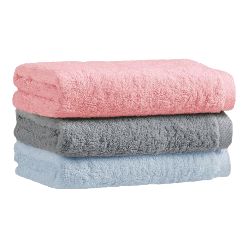 内野（UCHINO）纯棉弱捻纱棉柔云朵毛巾儿童洗脸洗澡毛巾3条装（蓝+灰+新粉）