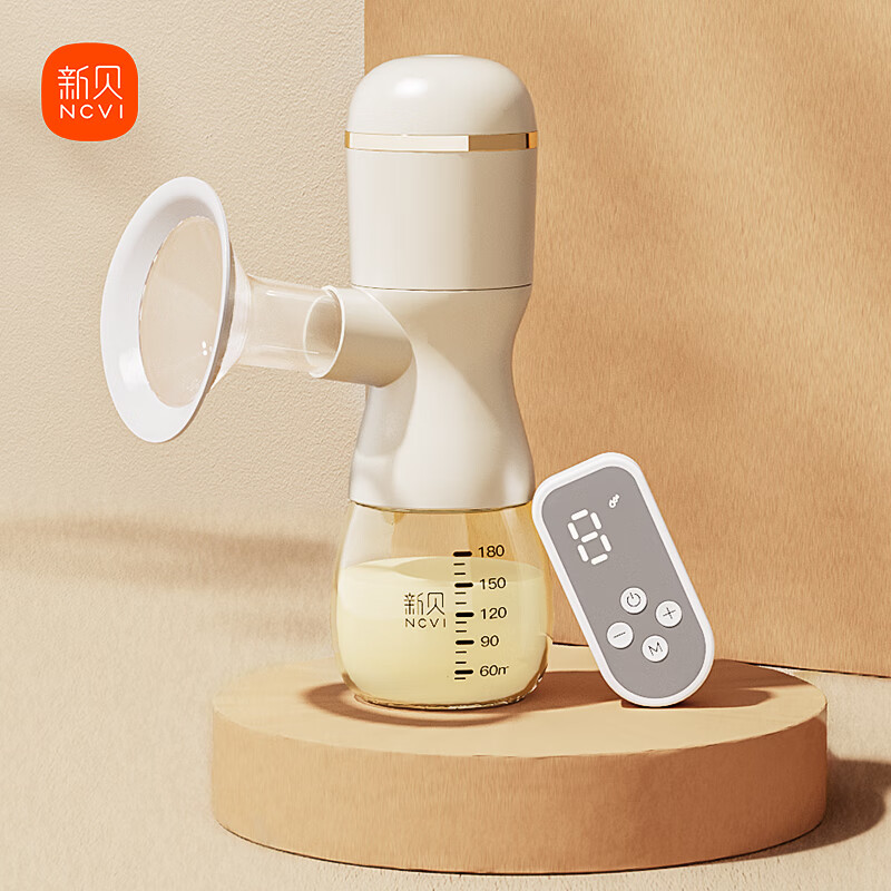 新贝新贝吸奶器电动一体式电动吸奶器锂电池便携无痛按摩挤奶器8777-1