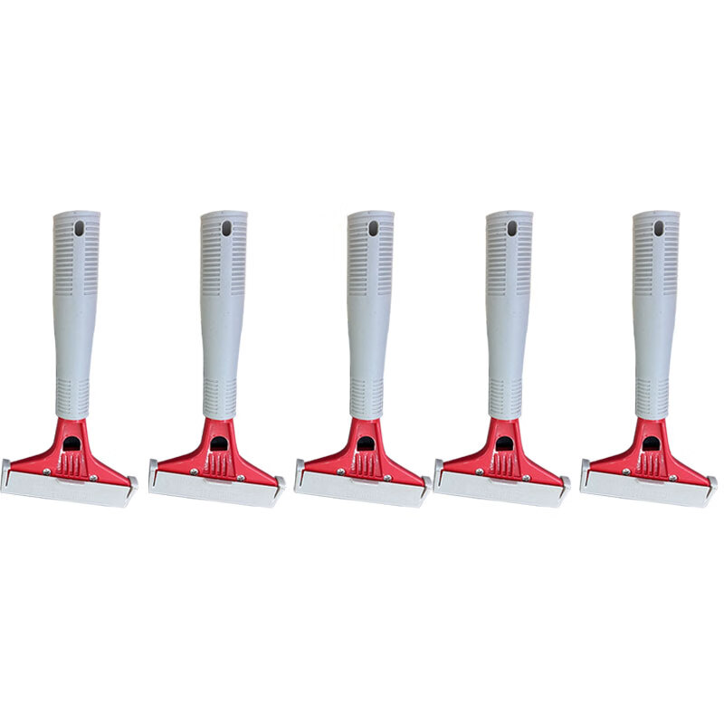 适配云石清洁刀开荒保洁专用地面清洁美缝除胶清缝小 红色云石铲刀5把