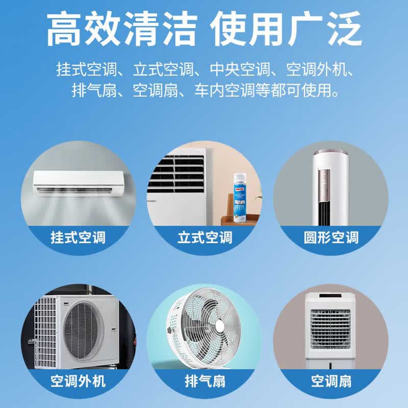 ONEFULL德国空调清洗剂家用洗空调内外机清洁工具全套免拆洗强力去污专用 1瓶装 520ml 1瓶