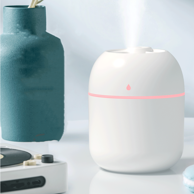 加湿器迷你低噪空气加湿 便捷加水母婴大雾面增湿器fxm 乳白色 1棉棒