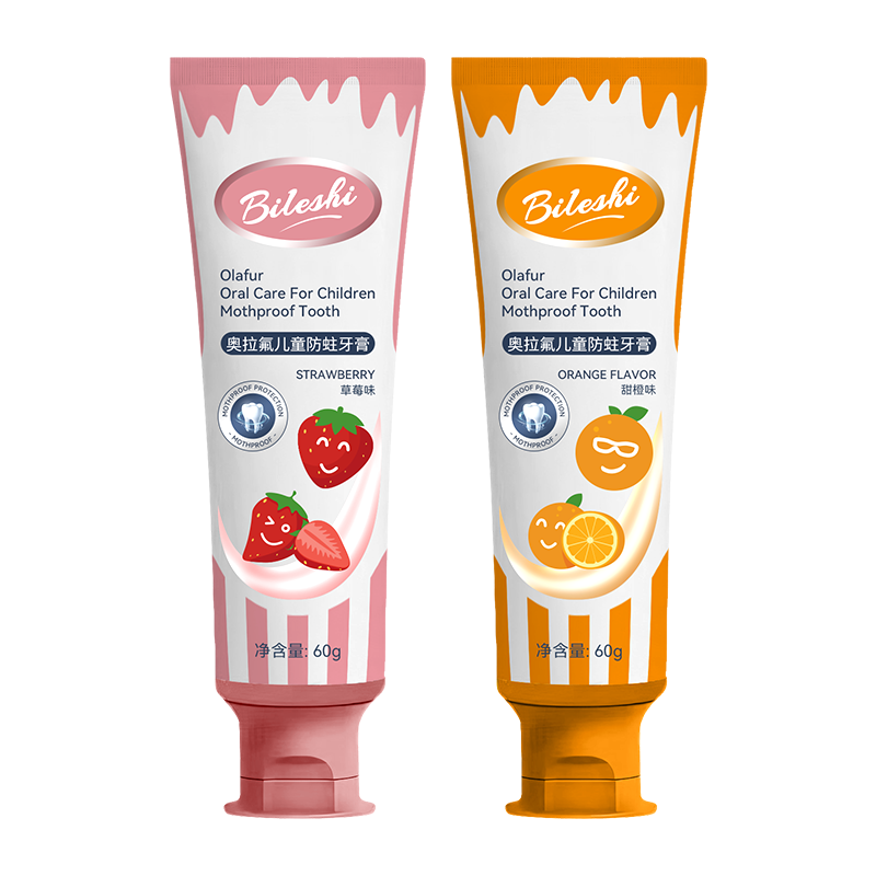 碧乐士（BILESHI）儿童牙膏含氟防蛀儿童牙刷换牙期奥拉氟宝宝牙膏
