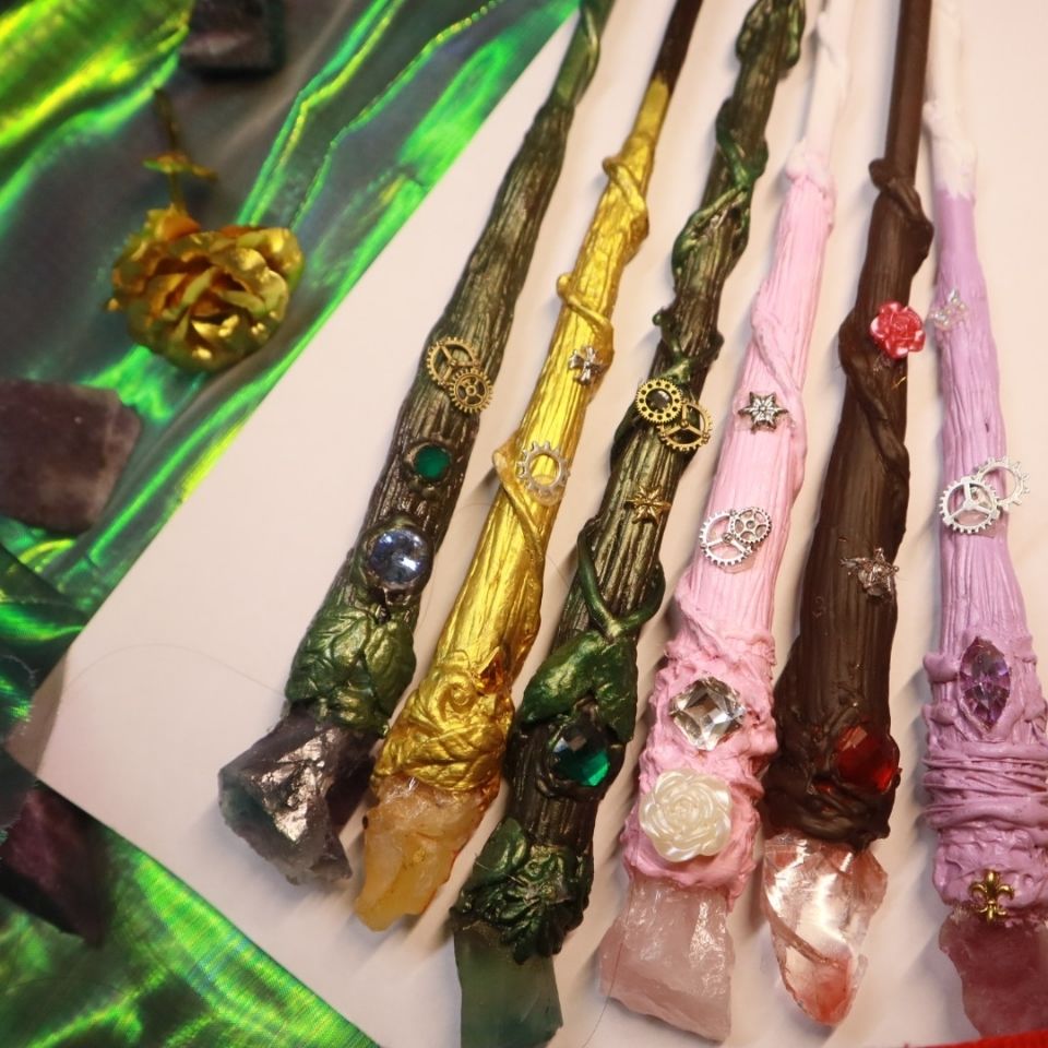 景秀江山 哈利波特魔杖盲盒 哈利波特魔杖自制魔杖定制魔杖女巫水晶