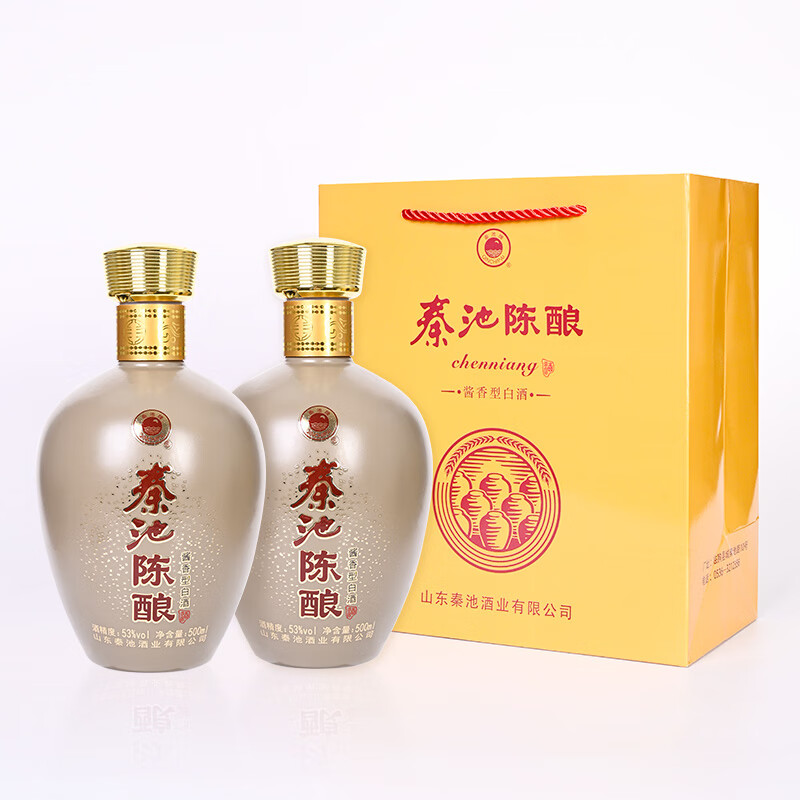 秦池秦池陈酿白酒53度500m酱香型白酒高度礼品酒单瓶装 53度 500ml 2