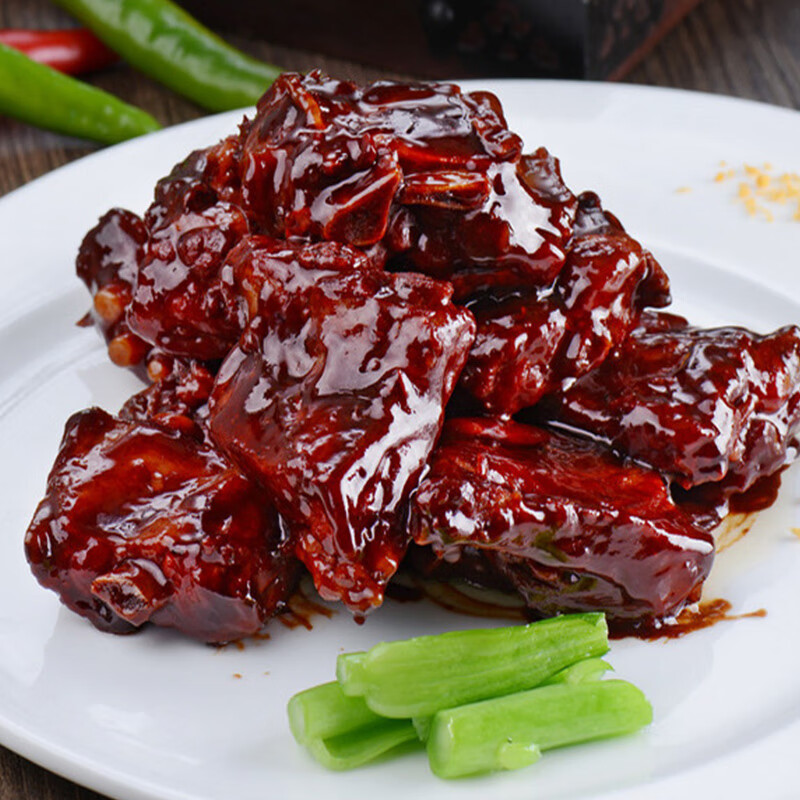 禾澹排骨礼盒1000g内含4小盒250g地方特产卤味猪肉开袋即食小吃 1kg 1