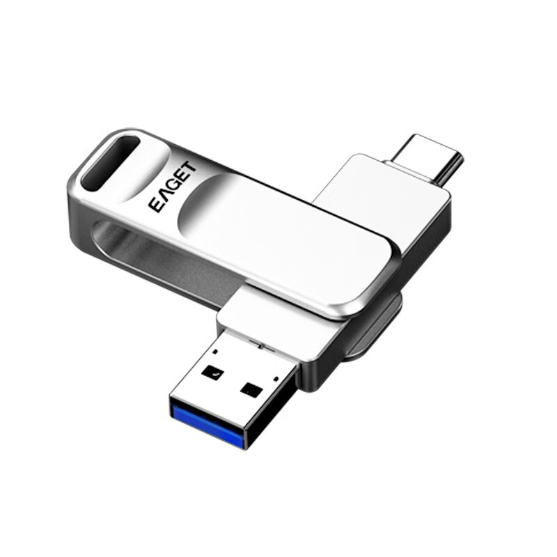 忆捷（EAGET）CF20 手机U盘Type-C USB3.0双接口手机电脑多用旋转优盘金属256G 256GB